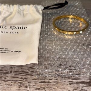 Kate Spade Gold Bracelet with Clear Accents